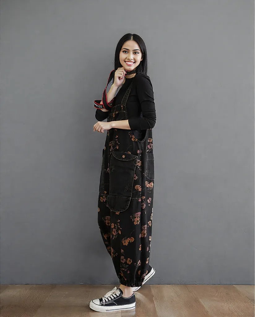 New baggy Plus Size Flower Print pants for women