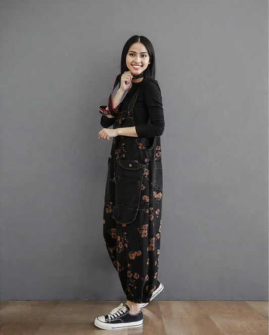 New baggy Plus Size Flower Print pants for women