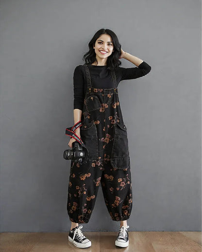 New baggy Plus Size Flower Print pants for women
