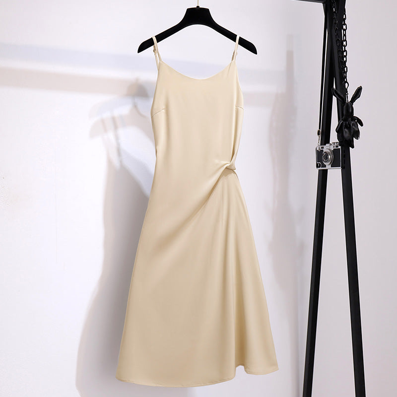 Avocado Green Suspender Dress Women''s Design in Summer