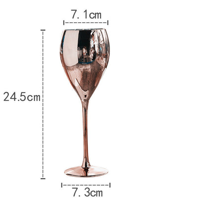 Personalized Luxury Goblet Electroplated Crystal Wine Glass