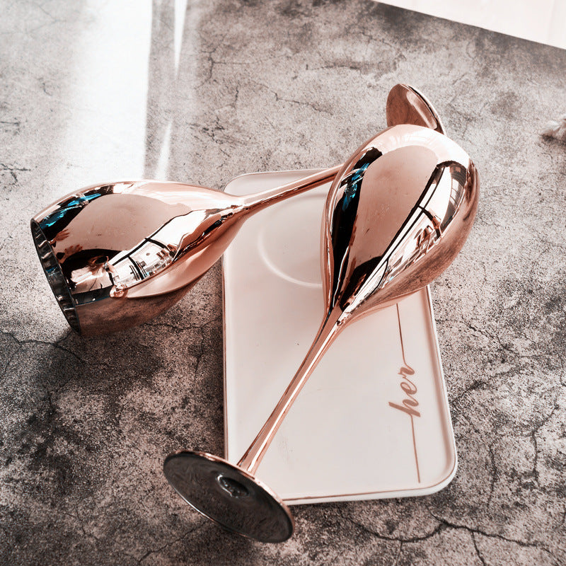 Personalized Luxury Goblet Electroplated Crystal Wine Glass