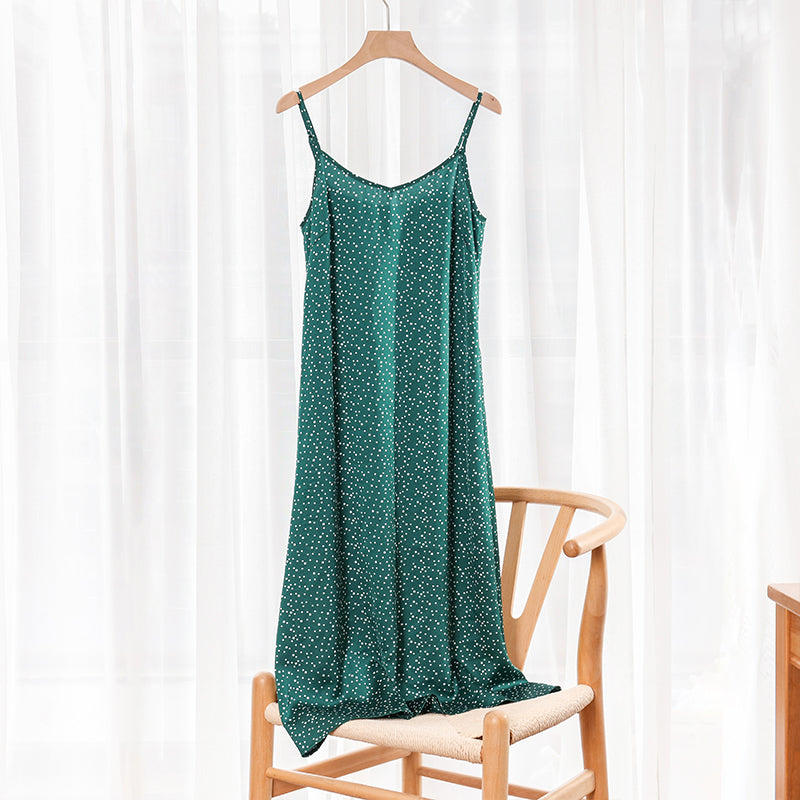 S-XL Korean Polka Dot Summer Women Dress Spaghetti Strap