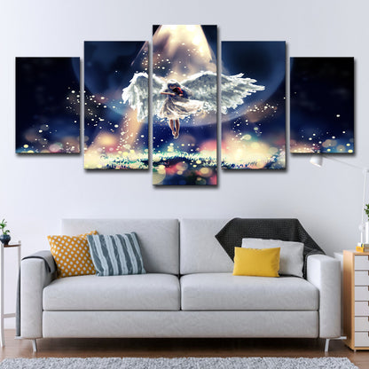 5 Board Wall Art Little Angel Firefly Lullaby Home Decoration Painting
