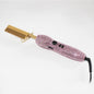 Hairdressing Comb Straight Curl Set With Glass Rhinestone Dual-Purpose Gold Diamond-Set Straight Hair Comb Hair Straightener