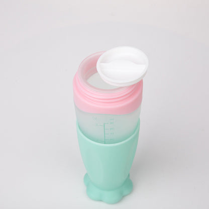 Baby Silicone Rice Cereal Spoon Milk Bottle Squeeze Feeding Spoon Child Complementary Food Spoon Rice Cereal Feeder Rice Cereal Silicone Bottle