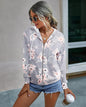 Amazon New Products Source Autumn European and American Tie-Dye Printed Zipper Hooded Jacket Women WT203S3075