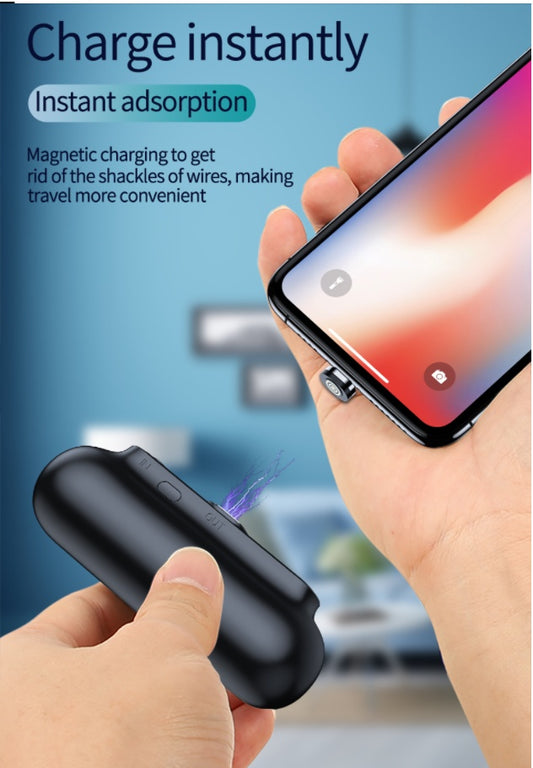Pocket Portable Magnetic With Plug Capsule Power Bank 2600 Mah Three-In-One Magnetic Mobile Power Customization
