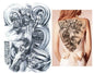 Oversized Full Back Tattoo Stickers Waterproof And Eco-friendly Tattoo Stickers On The Back Can be customized