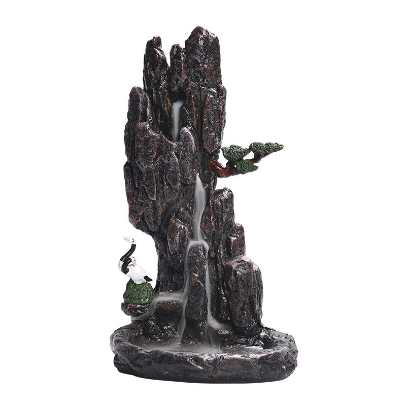 Backflow Incense Burner Creative Ornaments Flowing Smoke Incense Burner Dharma Lotus Pond Moonlight