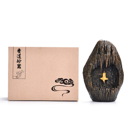 Backflow Incense Burner Creative Ornaments Flowing Smoke Incense Burner Dharma Lotus Pond Moonlight
