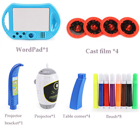 Children's Plastic Drawing Board Table, Projection Drawing Machine Teaching Aid, Multi-function Projection Drawing Board, Writing Board