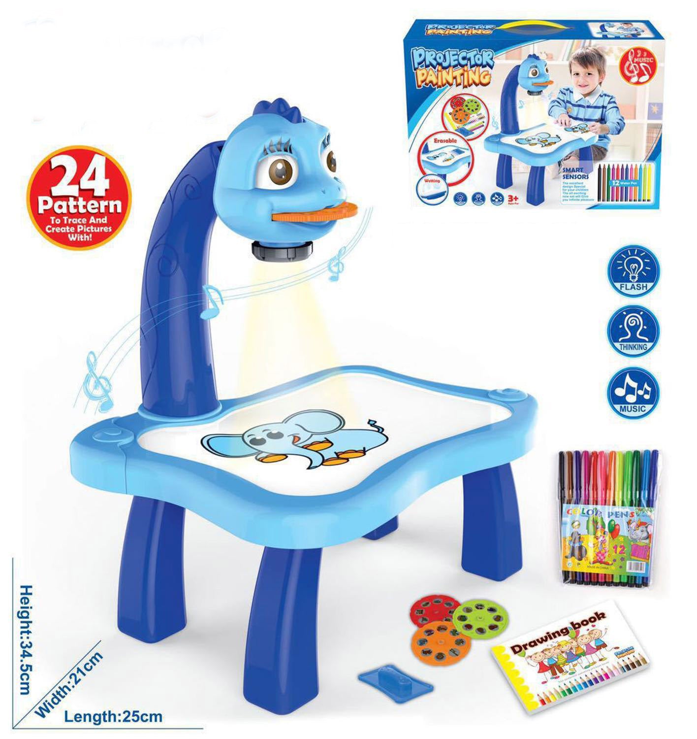 Children's Plastic Drawing Board Table, Projection Drawing Machine Teaching Aid, Multi-function Projection Drawing Board, Writing Board