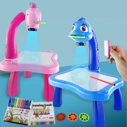Children's Plastic Drawing Board Table, Projection Drawing Machine Teaching Aid, Multi-function Projection Drawing Board, Writing Board