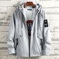 Spring And Autumn Fattening Plus Size Hooded Windbreaker
