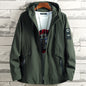 Spring And Autumn Fattening Plus Size Hooded Windbreaker