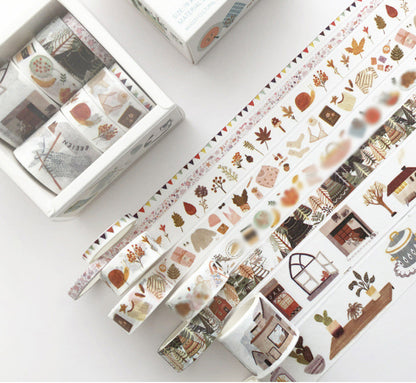 Basic Pattern Color Gift box Set With Salt Pocket Sticker