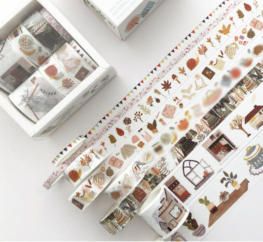 Basic Pattern Color Gift box Set With Salt Pocket Sticker