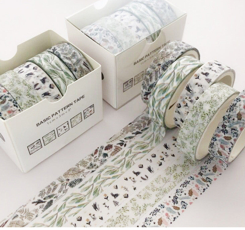 Basic Pattern Color Gift box Set With Salt Pocket Sticker