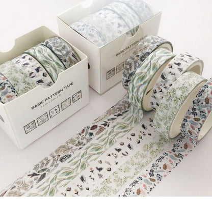 Basic Pattern Color Gift box Set With Salt Pocket Sticker