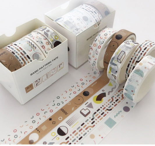 Basic Pattern Color Gift box Set With Salt Pocket Sticker