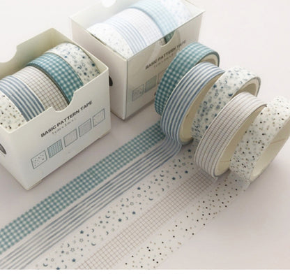 Basic Pattern Color Gift box Set With Salt Pocket Sticker