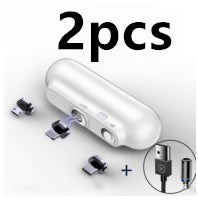 Pocket Portable Magnetic With Plug Capsule Power Bank 2600 Mah Three-In-One Magnetic Mobile Power Customization