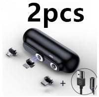 Pocket Portable Magnetic With Plug Capsule Power Bank 2600 Mah Three-In-One Magnetic Mobile Power Customization