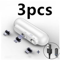 Pocket Portable Magnetic With Plug Capsule Power Bank 2600 Mah Three-In-One Magnetic Mobile Power Customization
