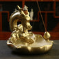 Ceramic Large Smoke Backflow Aromatherapy Burner Matte Golden Carp Hualong Xiangdao Creative Ornaments Sandalwood Burner