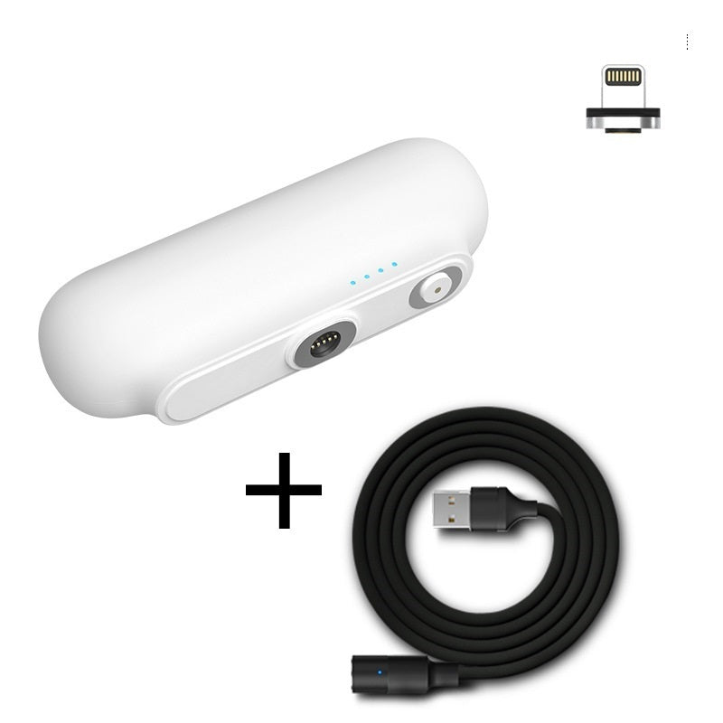 Pocket Portable Magnetic With Plug Capsule Power Bank 2600 Mah Three-In-One Magnetic Mobile Power Customization