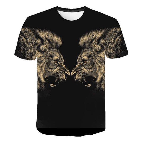 Fashion Animal Lion 3D Printed T-Shirt
