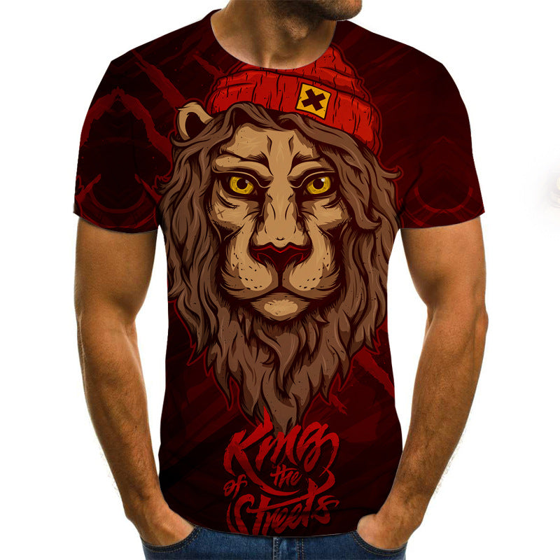 Fashion Animal Lion 3D Printed T-Shirt