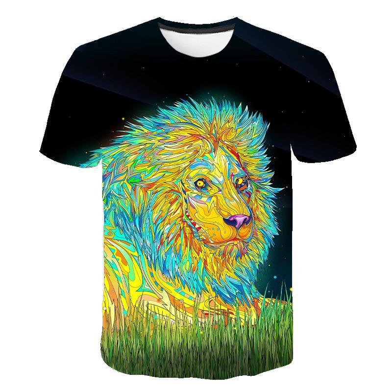 Fashion Animal Lion 3D Printed T-Shirt