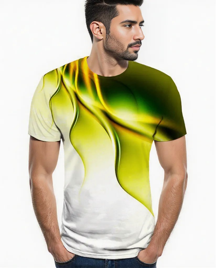 Men's Breathable PURPLE ARTISTIC SWIRL DESIGN 3D T Shirt