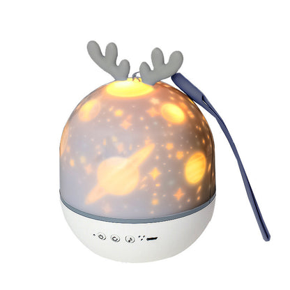 Starry Sky Projector Night Light Romantic Rotating Creative Dream Music Children's Room Starlight Bedroom Sleeping Table Lamp