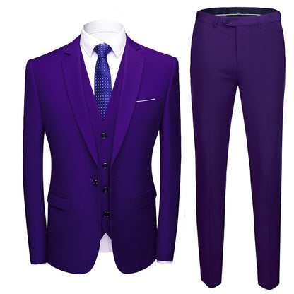 PURPLE Men's Business Suits FORMAL OCCASSION Dress Suit Set