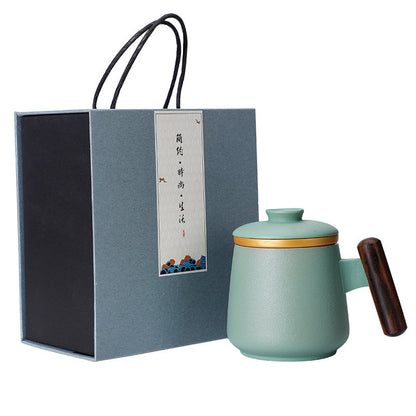 Ceramic Mug With Filter Tea Cup Gift Box