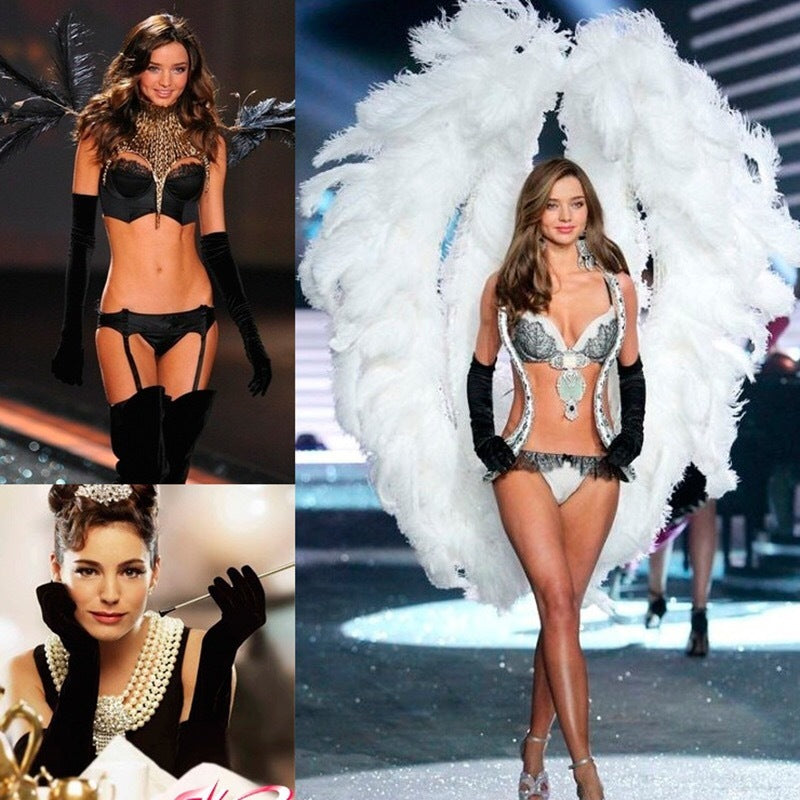 Black Velvet Long Warm Velvet Gloves