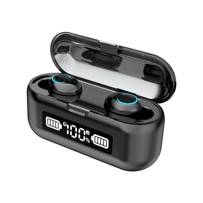 F9 Bluetooth Headset Tws Wireless Bluetooth 5.1 Stereo Digital Display Binaural In-Ear Private Mode Headset