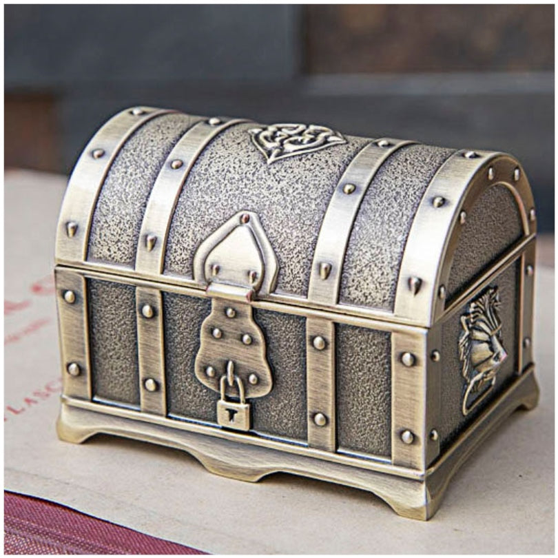 Metal Creative European Style Retro Classic Pirate Box Treasure Box Jewelry Box Wedding Birthday Gift