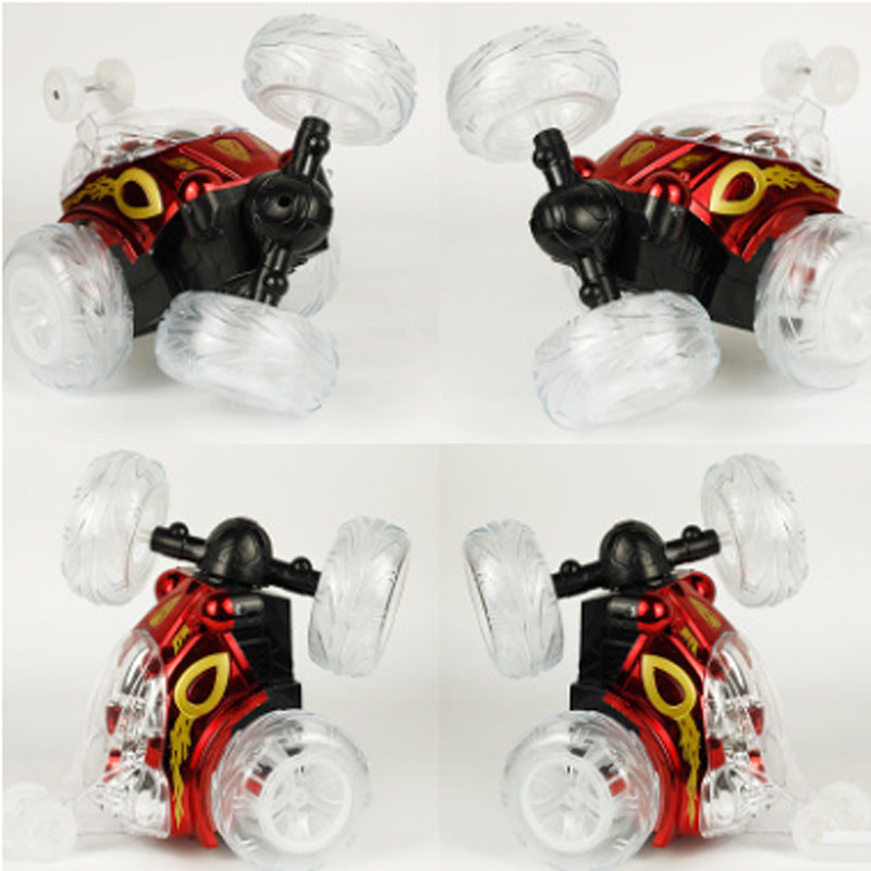 Remote Control Car Dump Truck Off-Road Remote Control Car Racing Light Children'S Toy Car Roll Stunt Car Stall Toy