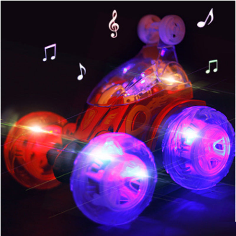 Remote Control Car Dump Truck Off-Road Remote Control Car Racing Light Children'S Toy Car Roll Stunt Car Stall Toy