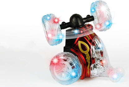 Remote Control Car Dump Truck Off-Road Remote Control Car Racing Light Children'S Toy Car Roll Stunt Car Stall Toy