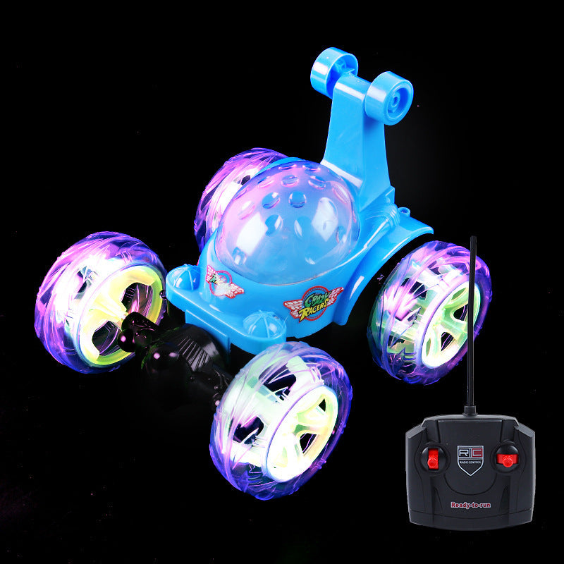 Remote Control Car Dump Truck Off-Road Remote Control Car Racing Light Children'S Toy Car Roll Stunt Car Stall Toy