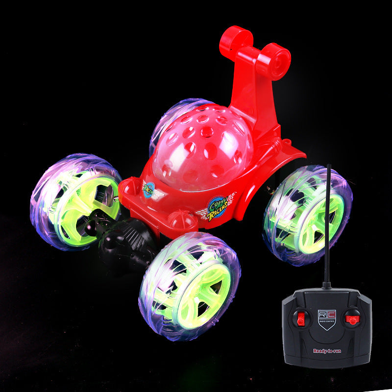 Remote Control Car Dump Truck Off-Road Remote Control Car Racing Light Children'S Toy Car Roll Stunt Car Stall Toy