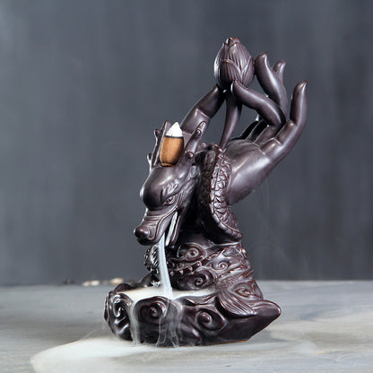 Creative Back Flow Incense Burner Smoke Will Back Flow Buddhist Supplies Incense Burner Creative Gifts