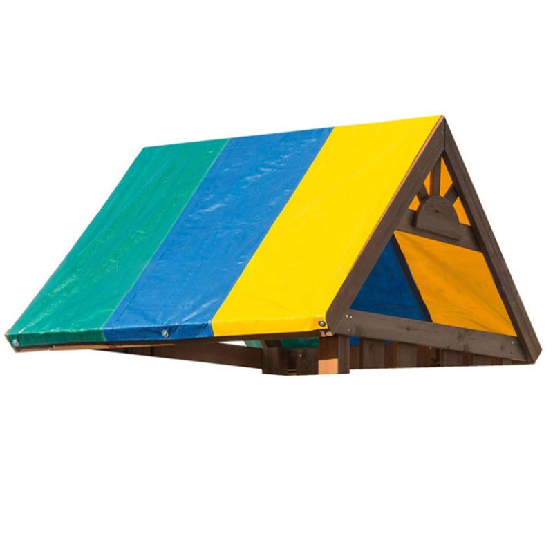 Color-blocking outdoor children's playground canopy cover