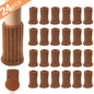 24 PCS Knitted Chair Leg Socks High Elastic Furniture Socks Pads Non-Slip Furniture Feet Caps Covers for Protect Floor
