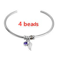 European and American Twelve Birthday Stone Lettering Bead Bracelet